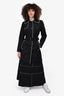 Jean Paul Gaultier Vintage Black/White Piping Trench Coat Size 42