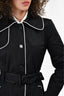 Jean Paul Gaultier Vintage Black/White Piping Trench Coat Size 42