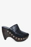 Alaïa Black Leather Cut-out Studded Clogs Size 37