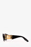 Versace Vintage Black Medusa Head Rectangle Sunglasses