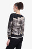 Gucci Black/Brown Silk Printed Long-Sleeve Top Size 38