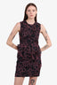 Diane von Furstenberg Black/Pink Floral Peplum Dress Size 2