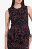 Diane von Furstenberg Black/Pink Floral Peplum Dress Size 2