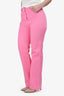 Victoria Beckham Pink Twill Trousers Size 36