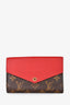 Louis Vuitton Brown/Red Monogram 'Pallas' Compact Wallet