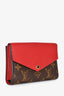 Louis Vuitton Brown/Red Monogram 'Pallas' Compact Wallet