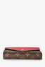 Louis Vuitton Brown/Red Monogram 'Pallas' Compact Wallet