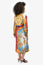 Versace Multicoloured Silk Sun Print Dress Size 38