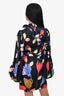 Peter Pilotto Black/Multicolour Floral Neck Tie Dress Size 6