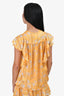 Sabina Musayev Yellow Metallic Ruffle Top Size XS