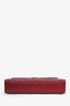 Saint Laurent 2015 Burgundy Chevron Leather Large Envelope Shoulder Bag