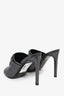 Versace Gunmetal Crackle Leather Heeled Mules Size 37