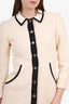 Maje Cream/Black Tweed Button Down Dress Size 1