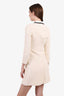 Maje Cream/Black Tweed Button Down Dress Size 1