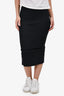 Rick Owens Black Cotton Pencil Skirt Size 6