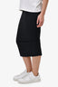 Rick Owens Black Cotton Pencil Skirt Size 6