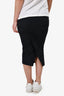 Rick Owens Black Cotton Pencil Skirt Size 6