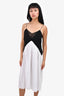 Victoria Victoria Beckham Black/White Pleated Sleeveless Dress Size 4