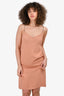 Diane von Furstenberg Blush Rose Crystal Strap Slip Dress Size 36