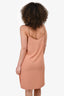 Diane von Furstenberg Blush Rose Crystal Strap Slip Dress Size 36