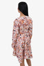 A.L.C Beige/Orange Printed Linen Dress Size 8