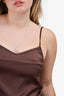 Fabiana Filippi Black/Brown Bead Trimmed Tank Size M