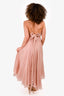 Maria Lucia Hohan Dusty Pink Pleated Bust Maxi Dress Size 6