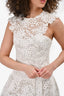 Monique Lhuillier White Crochet Sleeveless Dress Size 6