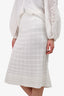 M Missoni White Knit Midi Skirt Size 40