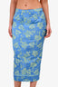 Alexis Blue/Green Flower Printed Bustier Top + Skirt Set Size M