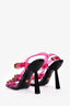 Versace Pink PVC Crystal Studded Square Toed Heels Size 39.5