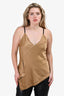 Helmut Lang Brown Satin Cami Top Size 8