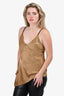 Helmut Lang Brown Satin Cami Top Size 8