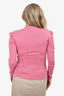 Push Button Pink Wool Bustier Detailed Sweater Size S