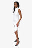 Thom Browne White Lace-up Back Sleeveless Button Down Point Collar Shirt Dress Size 40