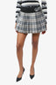 Burberry Blue Label Black/Beige Check Pleated Mini Skirt Size 36