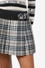 Burberry Blue Label Black/Beige Check Pleated Mini Skirt Size 36