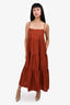 Matteau Brown Tiered Sleeveless Maxi Dress Size 2