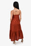 Matteau Brown Tiered Sleeveless Maxi Dress Size 2