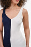 Staud Navy/White Ribbed Sleeveless Dress Size XS MSRP