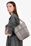 Burberry Grey/Black Canvas Small Needle Punch Lola Bucket Bag