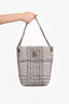 Burberry Grey/Black Canvas Small Needle Punch Lola Bucket Bag