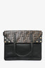 Fendi Black/Brown Leather FF 'Flip' Crossbody Bag
