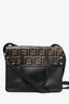 Fendi Black/Brown Leather FF 'Flip' Crossbody Bag