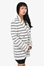 Balmain Black/White Tweed Stripe Blazer Size 38