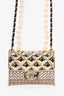 Pre-Loved Chanel™ Gold Tone Pearl/Chain 'CC' Flap Bag Necklace