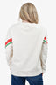 Gucci White Red Striped GG Crewneck Sweater Size M