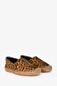 Saint Laurent Leopard Print Canvas Espadrilles Size 36.5