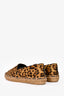 Saint Laurent Leopard Print Canvas Espadrilles Size 36.5