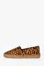 Saint Laurent Leopard Print Canvas Espadrilles Size 36.5